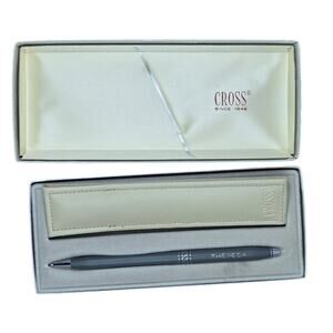 Cross Ballpoint Pen Gray/Gunmetal - Engraved "Theresa"